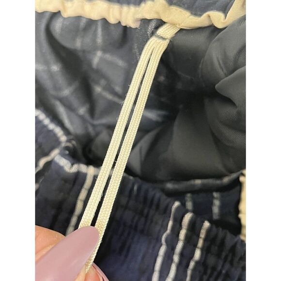 Aritzia Wilfred Blue Plaid High Rise Soleste Pants Size Small Cuffed Windowpane - Picture 11 of 12